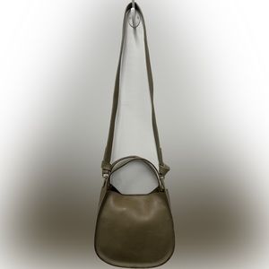 Madewell Genuine Leather Crossbody Bag Color is a Taupe with green undertones.